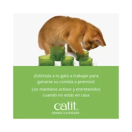 Catit Comedero Antivoracidad Senses Digger para Gatos Juguetes para gatos Patitas&co