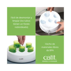 Catit Comedero Antivoracidad Senses Digger para Gatos Juguetes para gatos Patitas&co