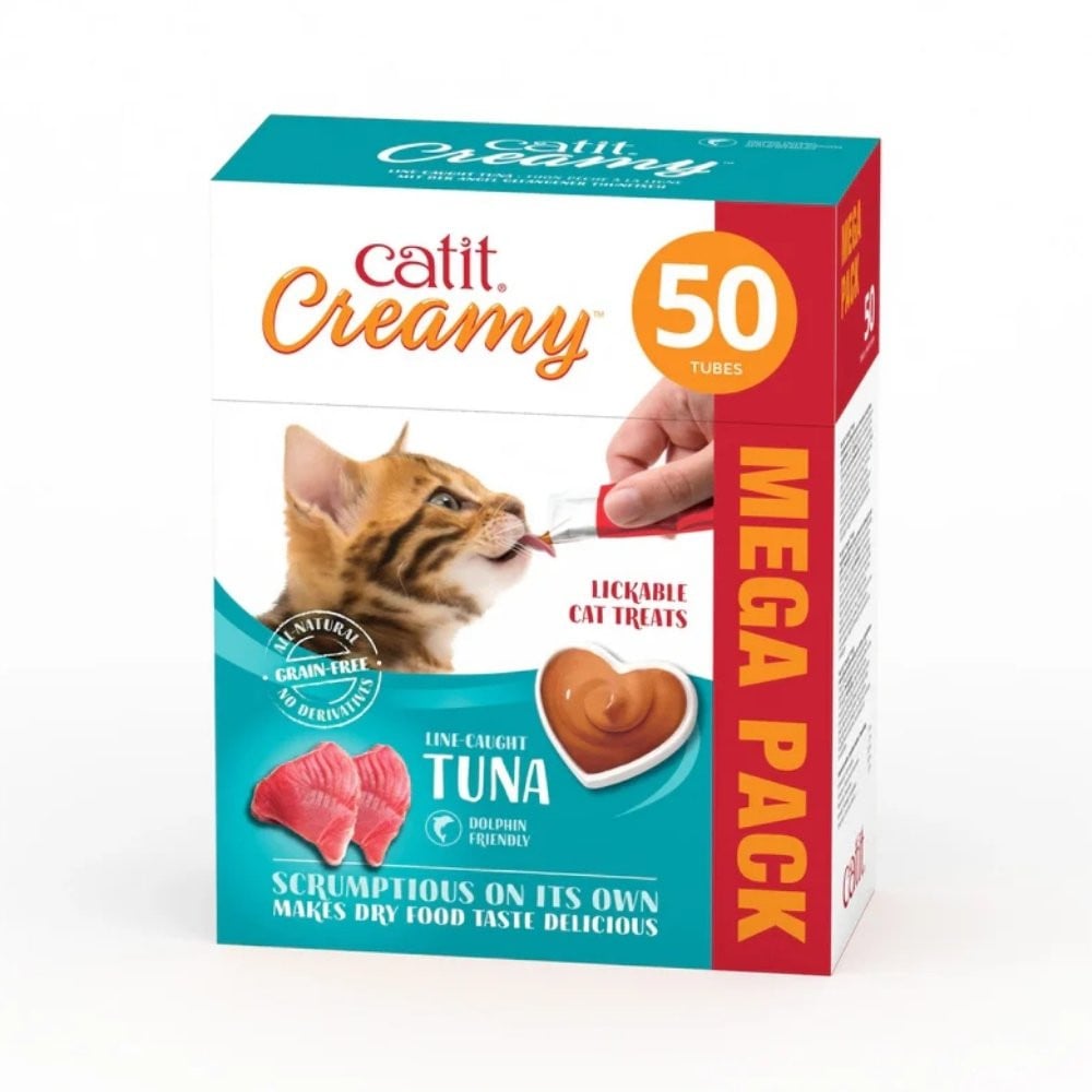Catit Creamy Snacks Atún 50 Tubos para Gatos Snacks para Gatos Patitas&co