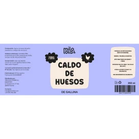 Milo y Lola Caldo de Huesos de Gallina Caldos y Toppers para Perros Patitas&co
