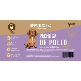 Snack Natural Pechuga de Pollo Patitas Snacks Saludables para Perros Patitas&co