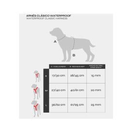 Dukier Arnes Waterproof Coral para Perros Collar, Correa y Arnes Perro Patitas&co