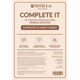 Complet It Nutrientes Esenciales para Perros Adultos Patitas 250g Suplementos Naturales para Perros Patitas&co Complet It Nutrientes Esenciales para Perros Adultos Patitas 250g Suplementos Naturales para Perros Patitas&co