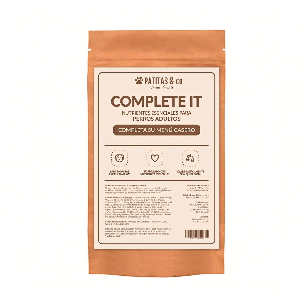 Patitas Complete It Nutrientes Esenciales para Perros Adultos Suplementos Naturales para Perros Patitas&co Patitas Complete It Nutrientes Esenciales para Perros Adultos Suplementos Naturales para Perros Patitas&co