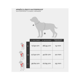 Dukier Arnes Waterproof Negro para Perros, Arnes Hipermeable para Perro Tallas Patitas&co