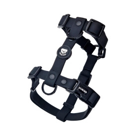 Dukier Arnes Waterproof Negro para Perros Collar, Correa y Arnes Perro Patitas&co