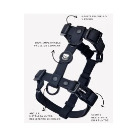 Dukier Arnes Waterproof Negro para Perros Arnes Perro Impermeable Patitas&co