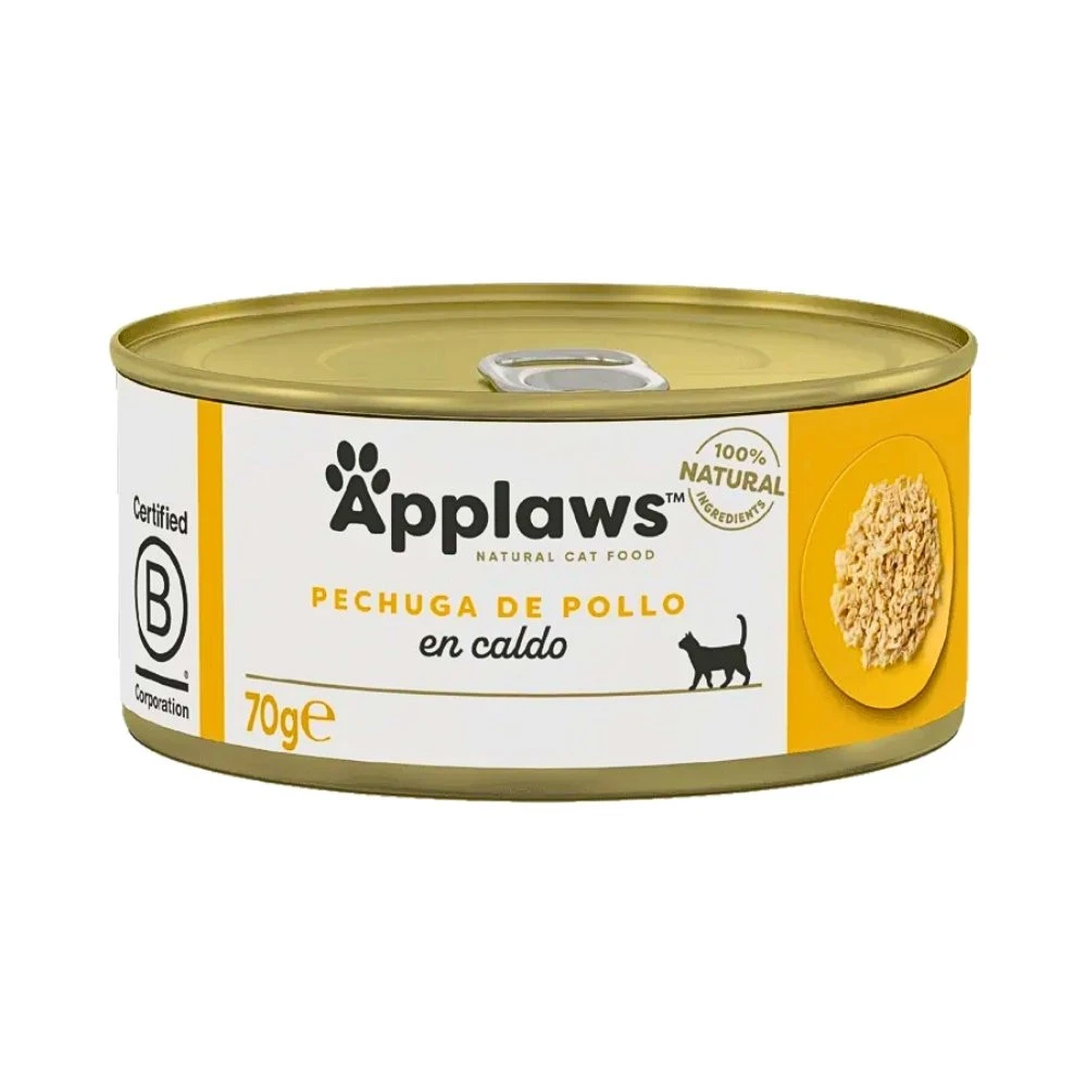 Applaws Lata Pechuga de Pollo 70g Gato Comida húmeda para gatos Patitas&co
