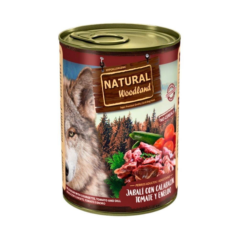 Lata Jabalí con Calabacín Tomate y Eneldo para Perro 400g Comida húmeda para Perros Patitas&co