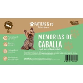 Snack Natural Memoria de Caballa Patitas Snacks Saludables para Perros Patitas&co