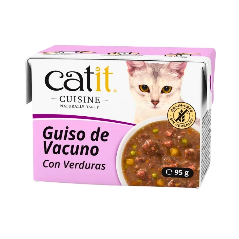 Catit Cuisine Guiso de Vacuno con Verdura para Gato Comida húmeda para gatos Patitas&co