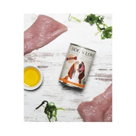 Dogs Love Lata Cocinada Filosofia BARF Puro Pavo 400g Perro Comida Cocinada para Perro Patitas&co
