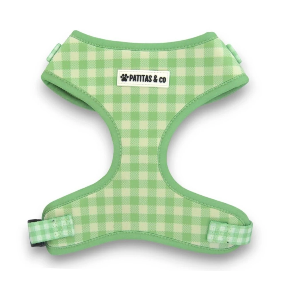 Arnés Patitas Vichy Collar, Correa y Arnes Perro Patitas&co