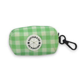 Porta Bolsas Caca Patitas Vichy Collar, Correa y Arnes Perro Patitas&co