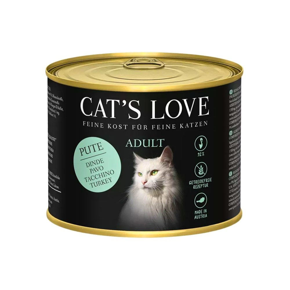 Cats Love Lata Puro Pavo para Gato Comida húmeda para gatos Patitas&co