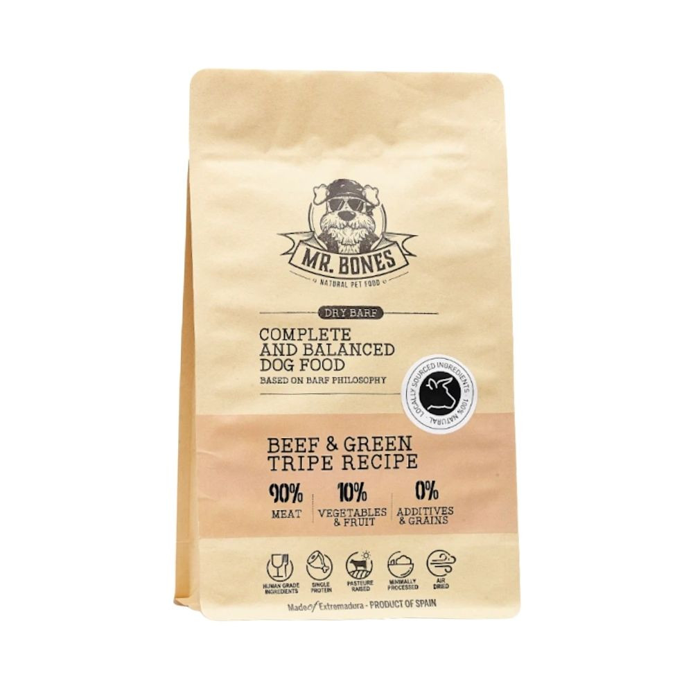 Mr. Bones Dieta BARF Deshidratada Ternera para Perro Dieta BARF Perros Patitas&co