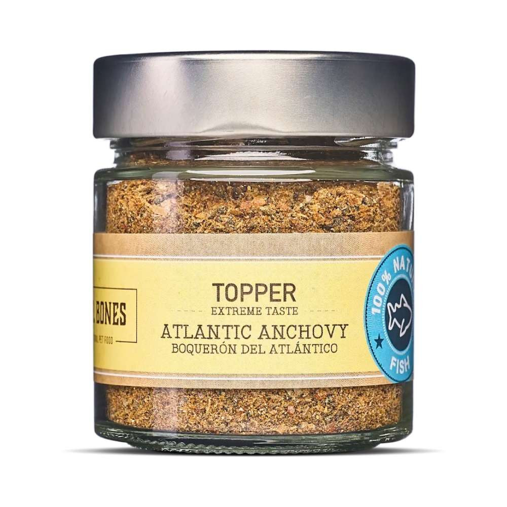 Mr. Bones Topper Natural de Boquerón del Atlántico Caldos y Toppers para Perros Patitas&co Mr. Bones Topper Natural de Boquerón del Atlántico Caldos y Toppers para Perros Patitas&co
