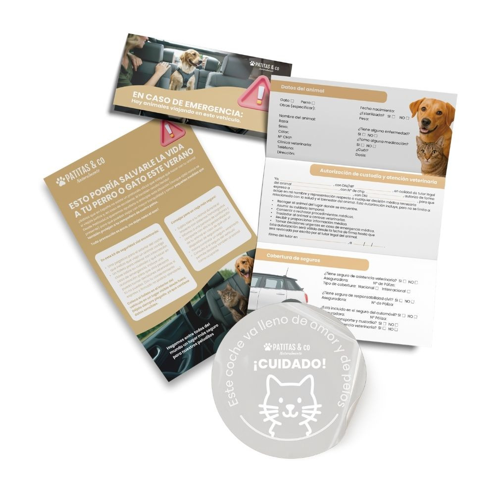 Kit de Seguridad Vial para Viajar con Gatos Patitas&co Patitas&co Kit de Seguridad Vial para Viajar con Gatos Patitas&co Patitas&co