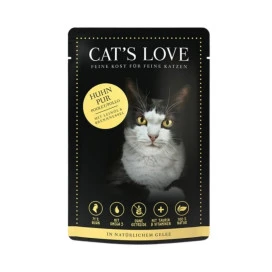 Cats Love Sobre Puro Pollo para Gato Comida húmeda para gatos Portada Gatitos Patitas&co