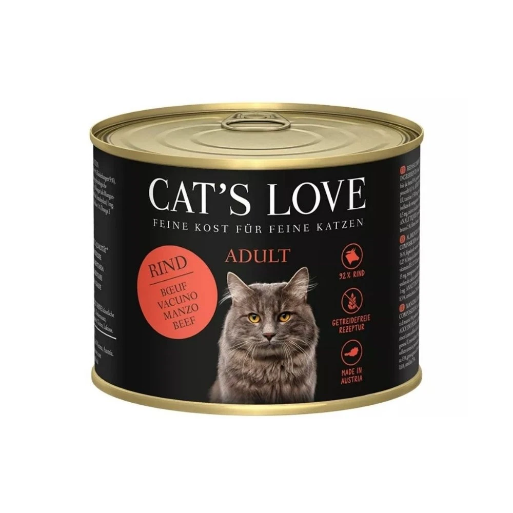 Cats Love Lata Puro Ternera para Gato Comida húmeda para gatos Patitas&co