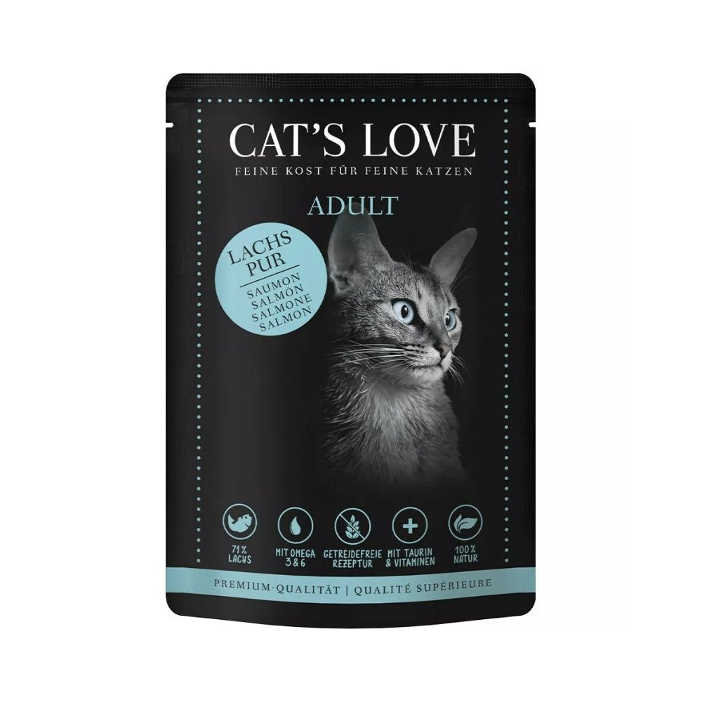 Cats Love Sobre Puro de Salmón para Gato Comida húmeda para gatos Patitas&co Cats Love Sobre Puro de Salmón para Gato Comida húmeda para gatos Patitas&co