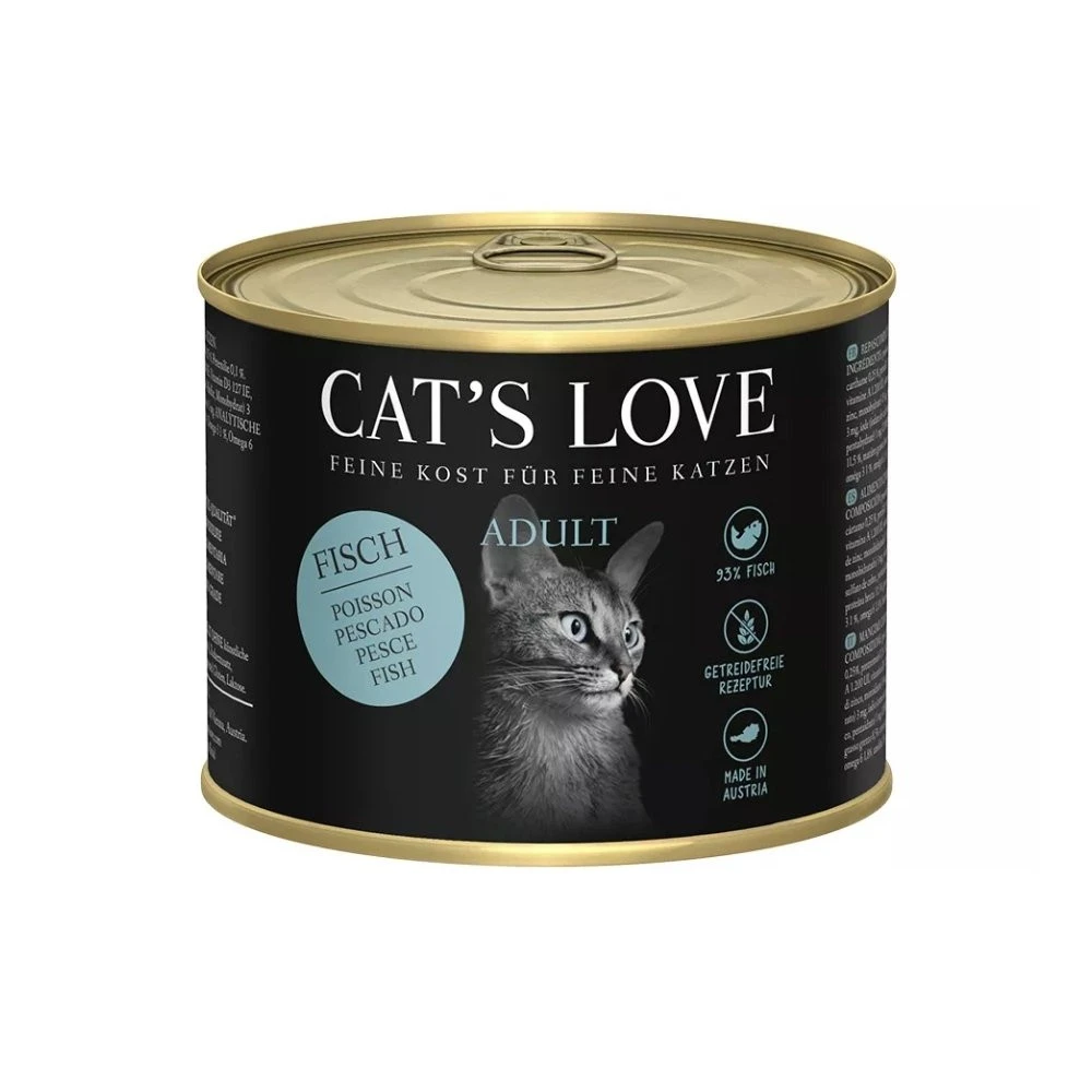 Cats Love Lata Puro Pescado para Gato Comida húmeda para gatos Patitas&co