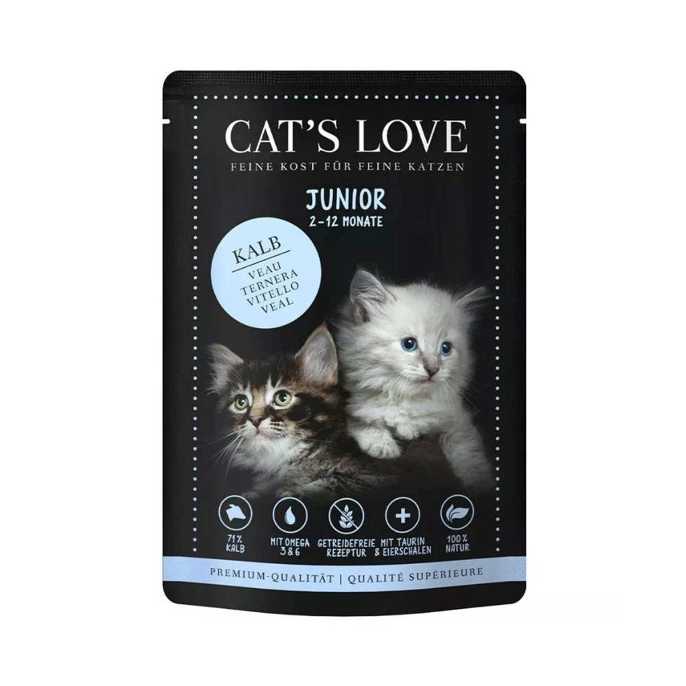 Cats Love Sobre de Ternera para Gato Junior Comida húmeda para gatos Patitas&co