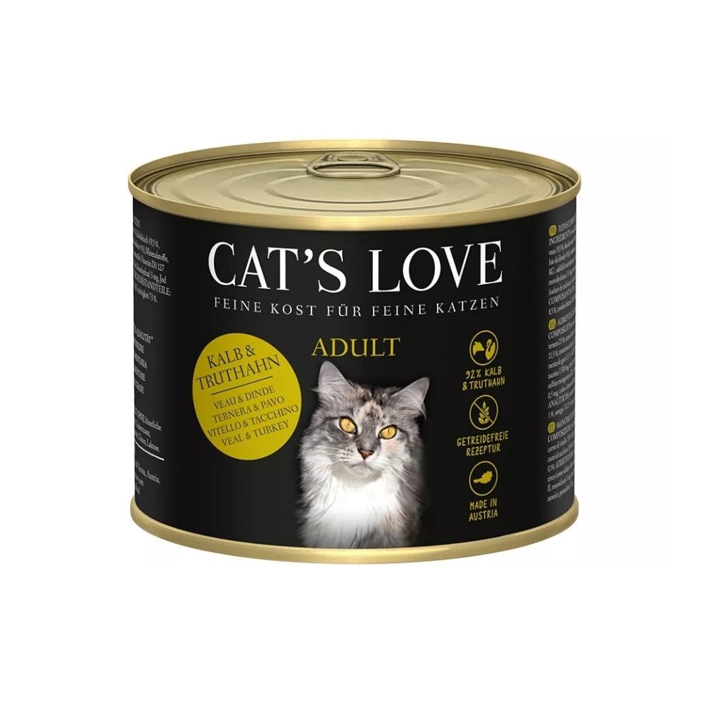 Cats Love Lata de Ternera y Pavo para Gato Comida húmeda para gatos Patitas&co