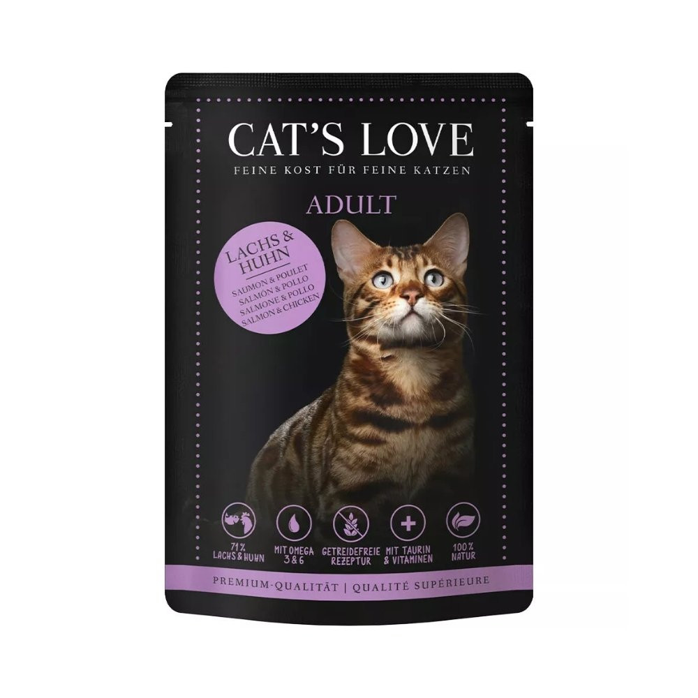 Cats Love Sobre Salmón y Pollo para Gatos Adultos Comida húmeda para gatos Patitas&co Cats Love Sobre Salmón y Pollo para Gatos Adultos Comida húmeda para gatos Patitas&co