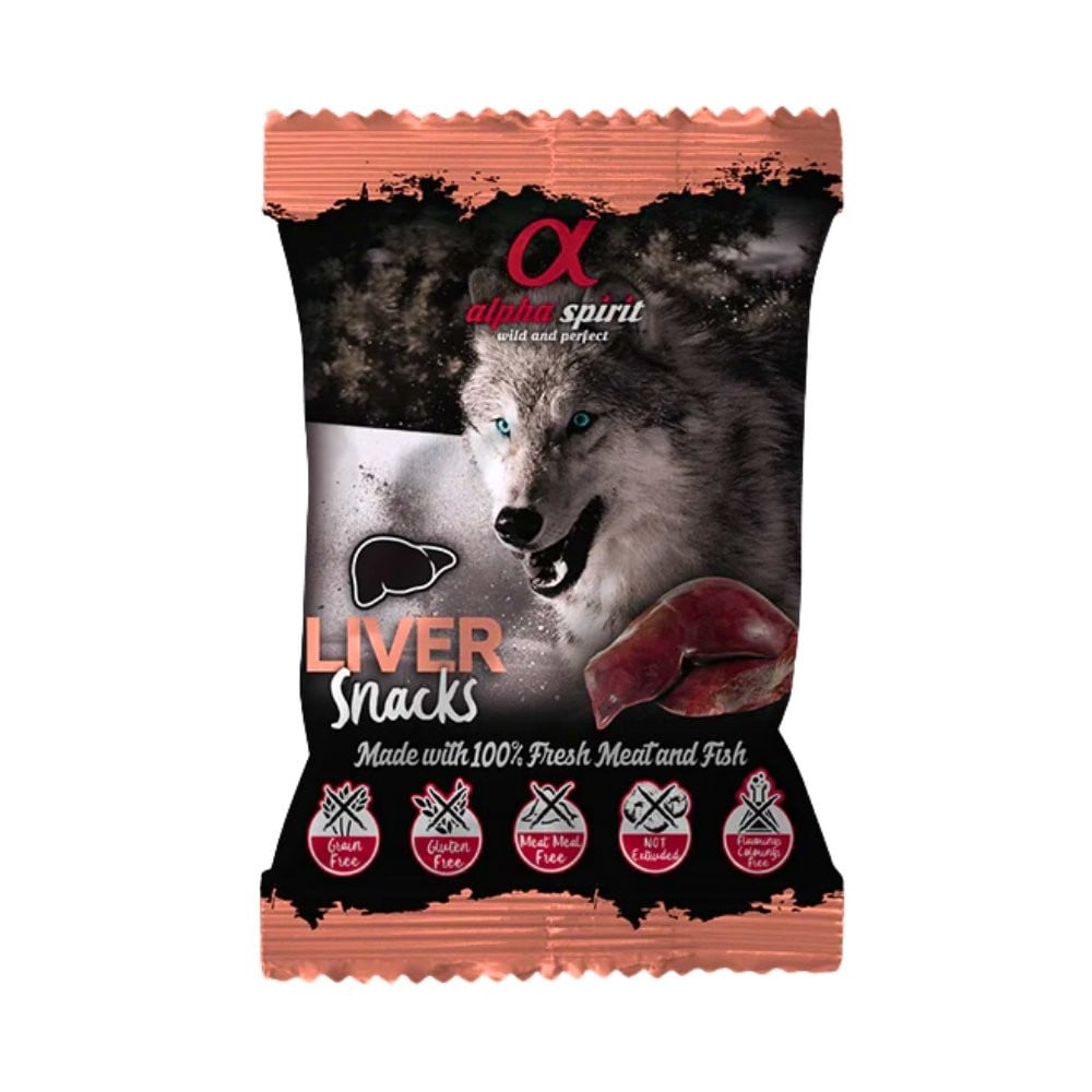 Alpha Spirit Snack de Hígado de Cerdo y Pollo para Perro Snacks Saludables para Perros Patitas&co