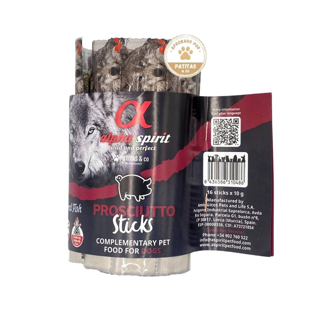 Alpha Spirit Snack Ristra Prosciutto Perros Patitas&co