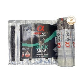 Alpha Spirit Snack Ristra Pato (16 barritas) para Perros Snacks Saludables para Perros Formato Completo Patitas&co