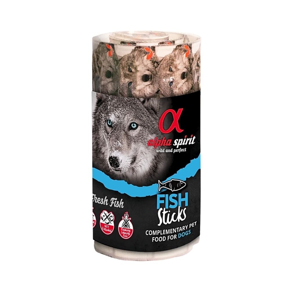 Alpha Spirit Snack Ristra de Pescado (16 barritas) para Perros Snacks Saludables para Perros Patitas&co