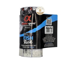 Alpha Spirit Snack Ristra de Pescado (16 barritas) para Perros Snacks Saludables para Perros Adultos Patitas&co