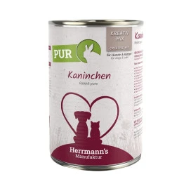 Herrmann´s Bio Lata Puro Conejo Comida Húmeda Comida húmeda para Perros Patitas&co