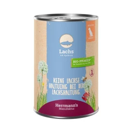 Herrmann´s Bio Lata de Salmón 400g para Perro Comida húmeda para Perros Patitas&co