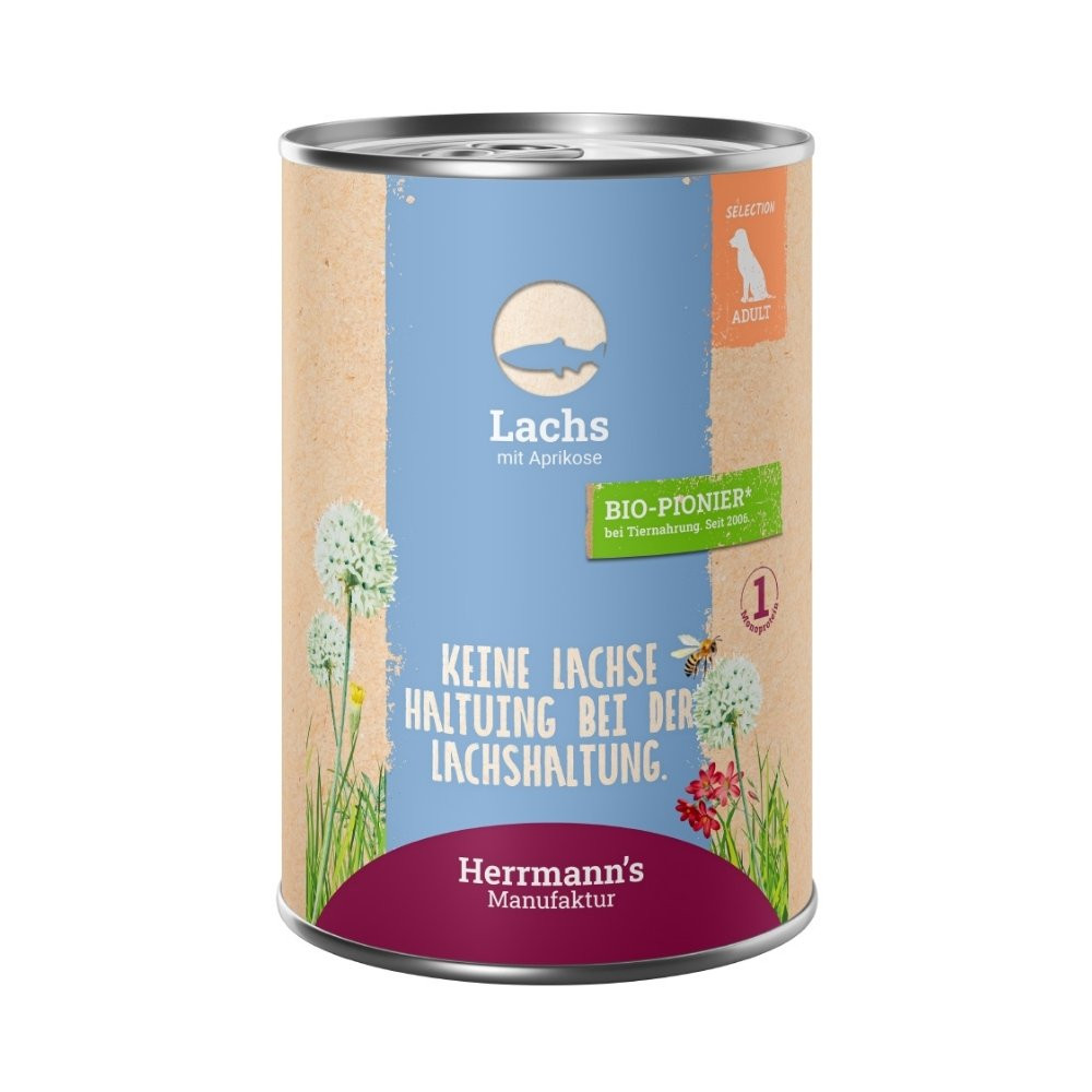 Herrmann´s Bio Lata de Salmón 400g para Perro Comida húmeda para Perros Patitas&co Herrmann´s Bio Lata de Salmón 400g para Perro Comida húmeda para Perros Patitas&co