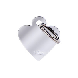 My Family Chapa Corazón de Latón Cromado Personalizable