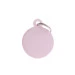 My Family Chapa Redonda Rosa de Aluminio Personalizable
