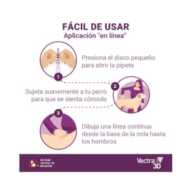 Pipeta Antiparasitaria Vectra 3D para Perro (3 uds) Antiparasitarios y Repelentes para perros Patitas&co