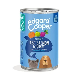 Edgard and Cooper Lata Adult Salmón y Pavo 400g Perro Comida húmeda para Perros Patitas&co