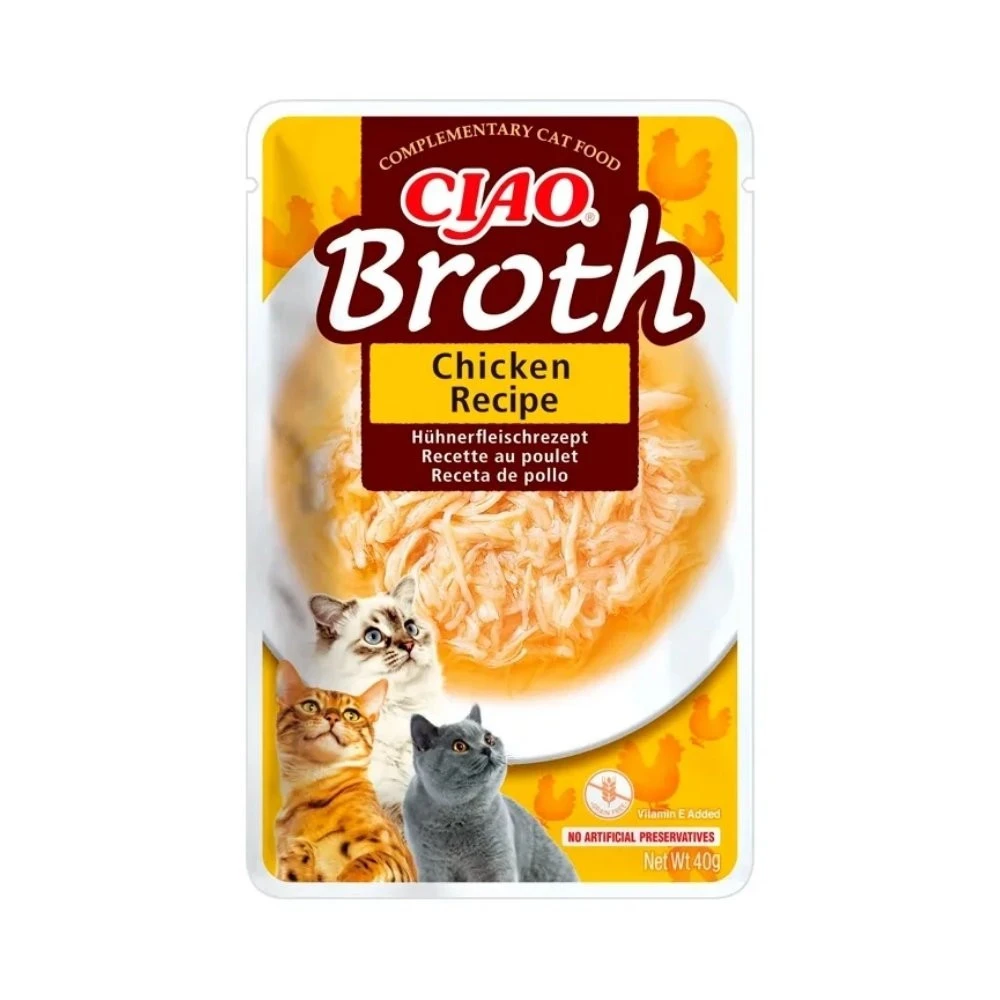 Churu Ciao Broth Caldo con Pollo para Gatos Comida húmeda para gatos Patitas&co