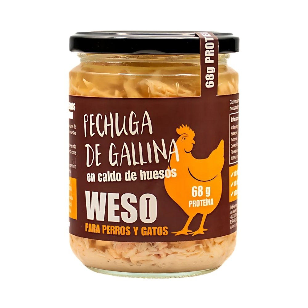 Weso Pechuga de Gallina en Caldo 400g Caldos y Toppers para Perros Patitas&co Weso Pechuga de Gallina en Caldo 400g Caldos y Toppers para Perros Patitas&co