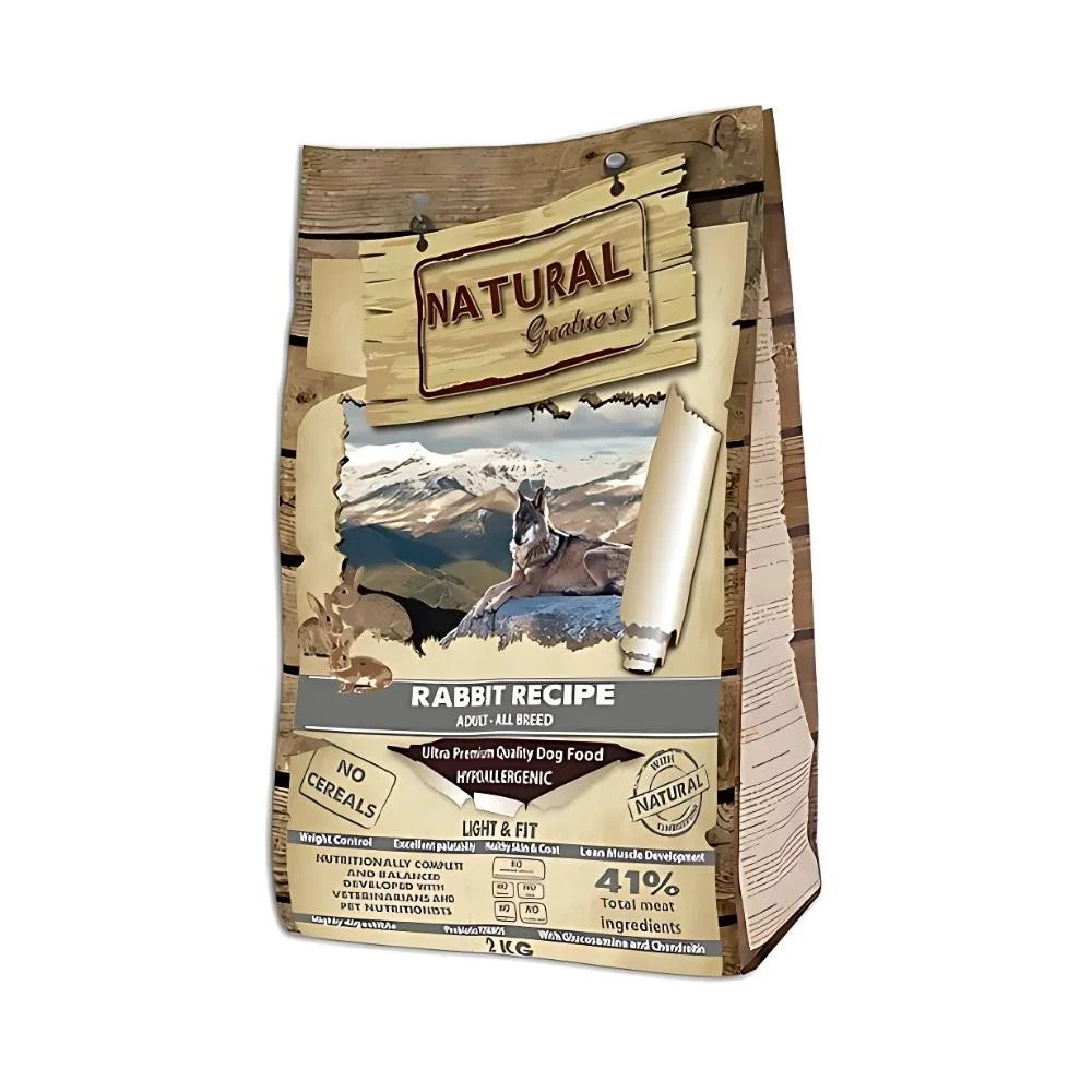 Natural Greatness Pienso Light de Conejo para Perros Pienso para Perros Patitas&co