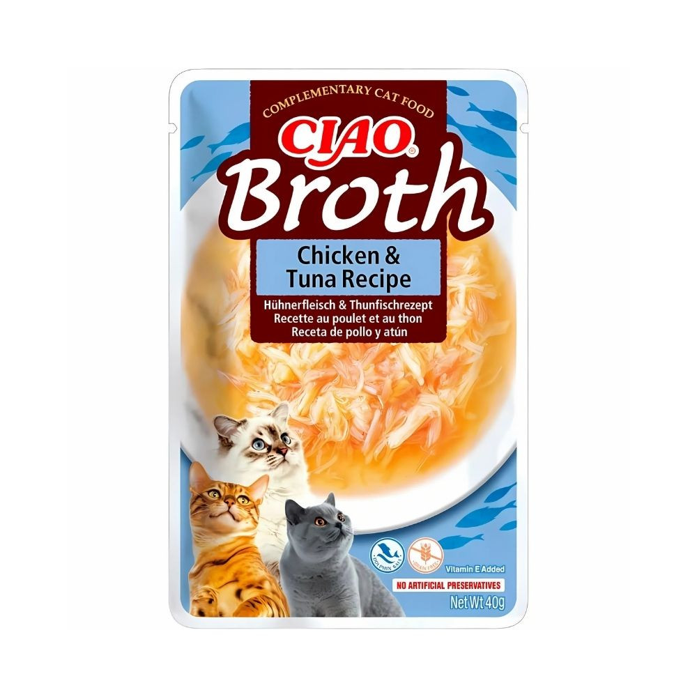 Churu Ciao Broth Caldo de Pollo con Atún para Gatos Comida húmeda para gatos Patitas&co Churu Ciao Broth Caldo de Pollo con Atún para Gatos Comida húmeda para gatos Patitas&co