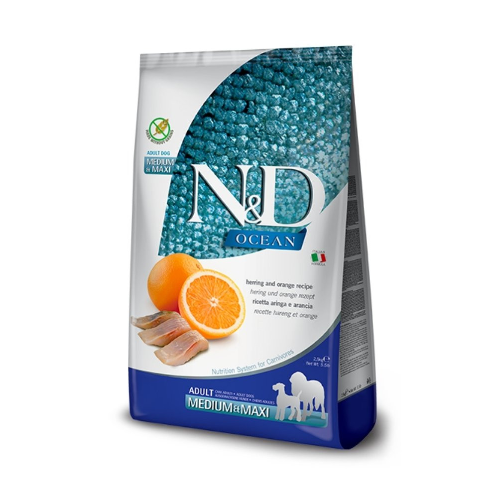 Farmina ND Ocean Adult Medium Maxi Arenque y Naranja