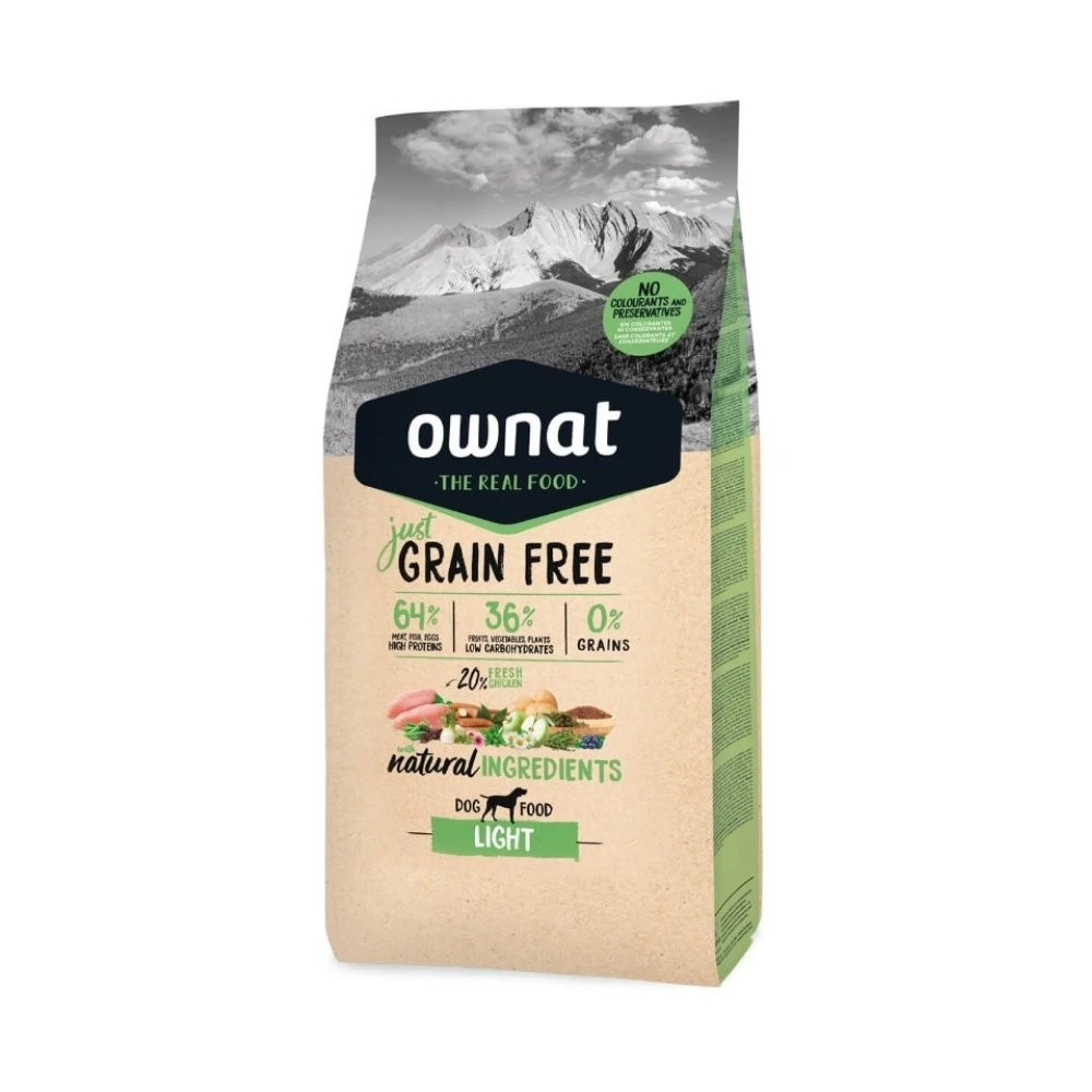 Ownat Just Grain Free Light Pollo Pienso para Perro Pienso para Perros Patitas&co