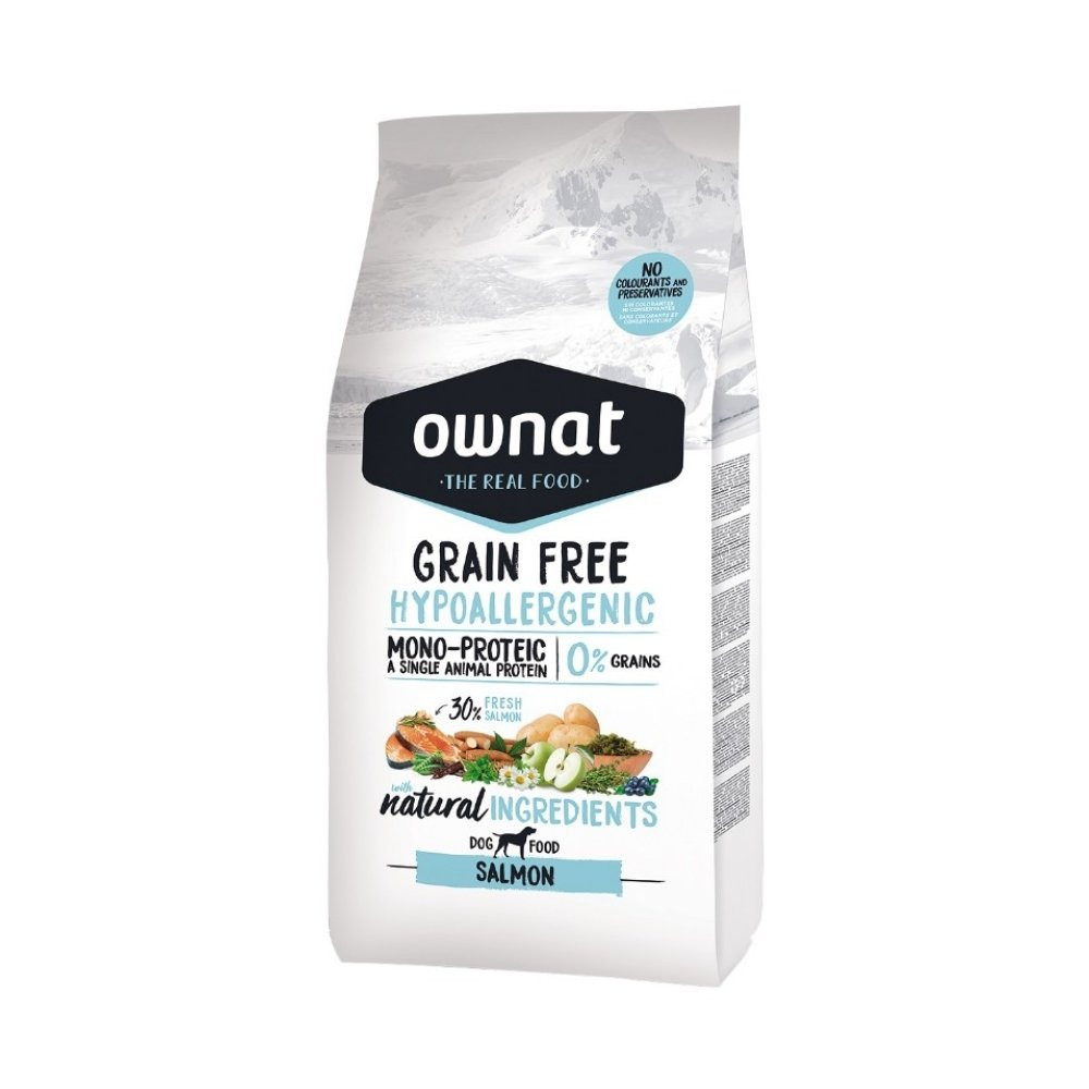 Ownat Grain Free Hypoallergenic Pienso de Salmón para Perro Pienso para Perros Patitas&co Ownat Grain Free Hypoallergenic Pienso de Salmón para Perro Pienso para Perros Patitas&co