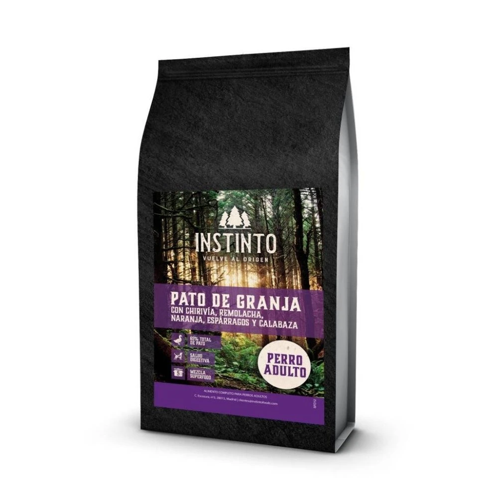 Instinto Pienso Natural de Pato de Granja para Perro Pienso para Perros Patitas&co