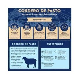Instinto Pienso Natural de Cordero de Pasto para Perro Pienso para Perros Patitas&co